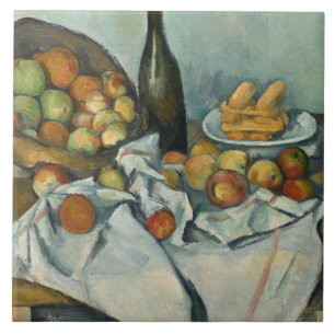 Paul Cezanne - Het mandje appels Tegeltje