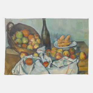 Paul Cezanne - Het mandje appels Theedoek