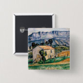 Paul Cezanne - House in Provence Vierkante Button 5,1 Cm (Voorkant /achterkant)