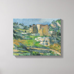 Paul Cezanne Huizen in de Provence: De Riaux V Canvas Afdruk