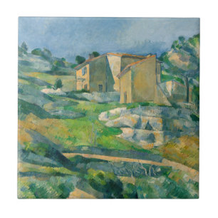 Paul Cezanne - Huizen in de Provence, Riaux-vallei Tegeltje