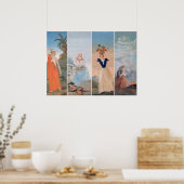 Paul Cezanne is de vier seizoenen Poster (Keuken)