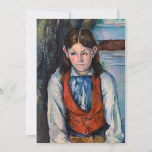 Paul Cezanne - Jongen in de Rode Vest Bedankkaart