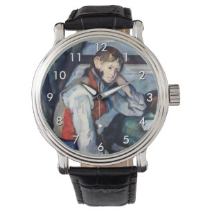 Paul Cezanne - Jongen in de Rode Vest Horloge