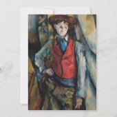 Paul Cezanne - Jongen in de Rode Vest Kaart (Voorkant)