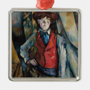 Paul Cezanne - Jongen in de Rode Vest Metalen Ornament