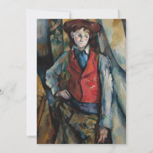 Paul Cezanne - Jongen in het rode vest Bedankkaart