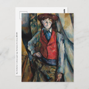 Paul Cezanne - Jongen in het Rode Vest Briefkaart