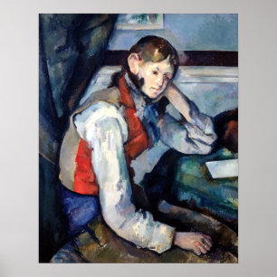 Paul Cezanne - Jongen in het rode vest Poster