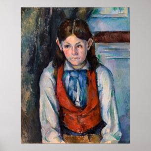 Paul Cezanne - Jongen in het Rode Weste Poster