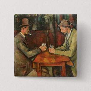 Paul Cezanne Kaartspelers, 1893-1996 Vierkante Button 5,1 Cm