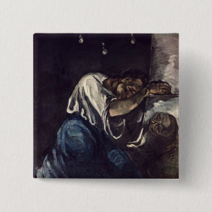 Paul Cezanne La Madeleine of La Douleur, c.1869 Vierkante Button 5,1 Cm