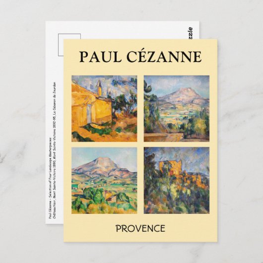 Paul Cezanne - Landschap Masterstuks Selection Briefkaart (Voorkant / Achterkant)