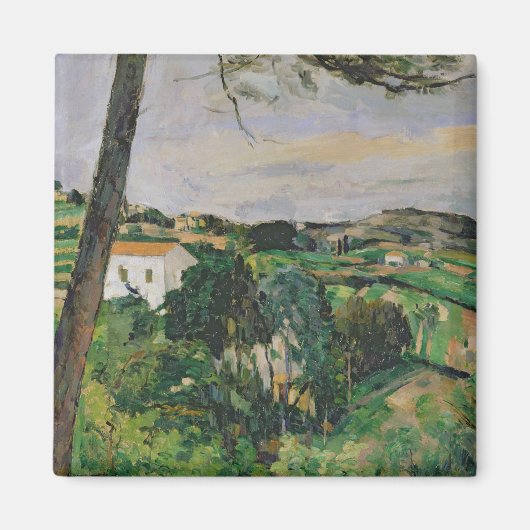 Paul Cezanne | Landschap met rood dak of met de pi Magneet (Voorkant)
