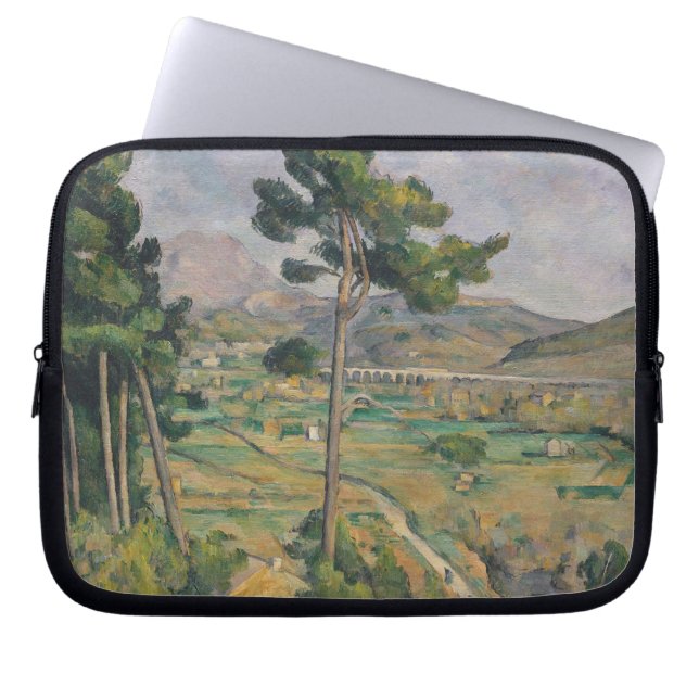 Paul Cezanne | Landschap met viaduct Laptop Sleeve (Voorkant)