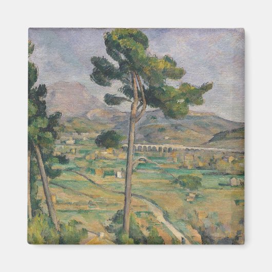 Paul Cezanne | Landschap met viaduct Magneet (Voorkant)