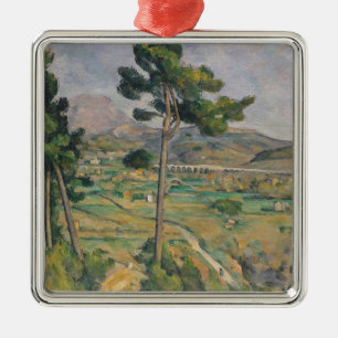 Paul Cezanne Landschap met viaduct Metalen Ornament