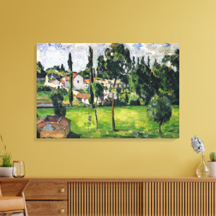 Paul Cezanne - Landschap met waterlijn, Canvas Afdruk