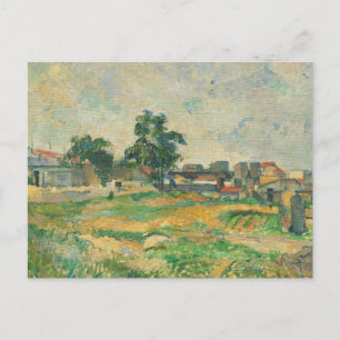 Paul Cezanne Landschap nabij Parijs, c. 1876 (ol Briefkaart