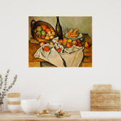 paul cezanne leeft nog steeds met een mand appels poster (Keuken)