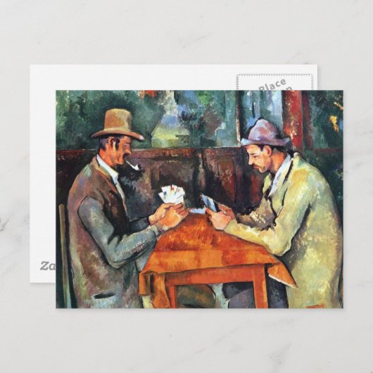 Paul Cézanne, Les joueurs de carte (Carte postale) (Devant / Derrière)