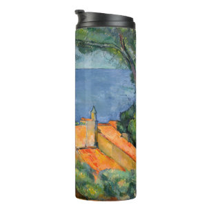 Paul Cezanne - L'Estaque met rode daken Thermosbeker