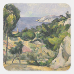 Paul Cezanne L'Estaque Vierkante Sticker