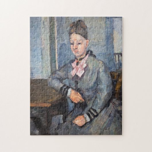 Paul Cezanne - Madame Cezanne Leaning op tafel Legpuzzel (Verticaal)