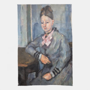 Paul Cezanne - Madame Cezanne Leaning op tafel Theedoek