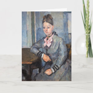 Paul Cezanne - Madame Cezanne Leunend op een Tafel Kaart