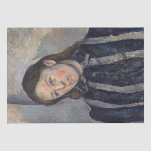 Paul Cezanne - Madame Cezanne met Loosened Hair Tissuepapier (Voorkant)