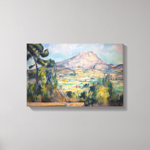 Paul Cezanne - Mont Sainte-Victoire Canvas Afdruk