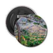 Paul Cezanne - Mont Sainte-Victoire en Large Pine Button Flesopener (Voorkant)