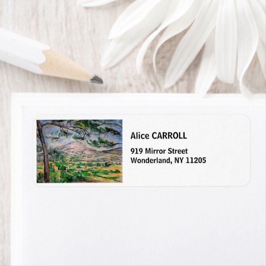 Paul Cezanne - Mont Sainte-Victoire en Large Pine Etiket (Insitu)