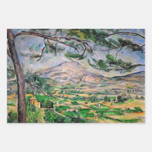Paul Cezanne - Mont Sainte-Victoire en Large Pine Inpakpapier Vel (Voorkant 2)