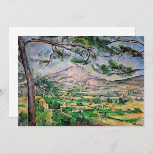 Paul Cezanne - Mont Sainte-Victoire en Large Pine Kaart (Voorkant / Achterkant)