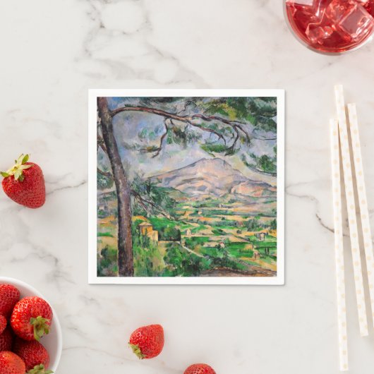 Paul Cezanne - Mont Sainte-Victoire en Large Pine Servet (Insitu)