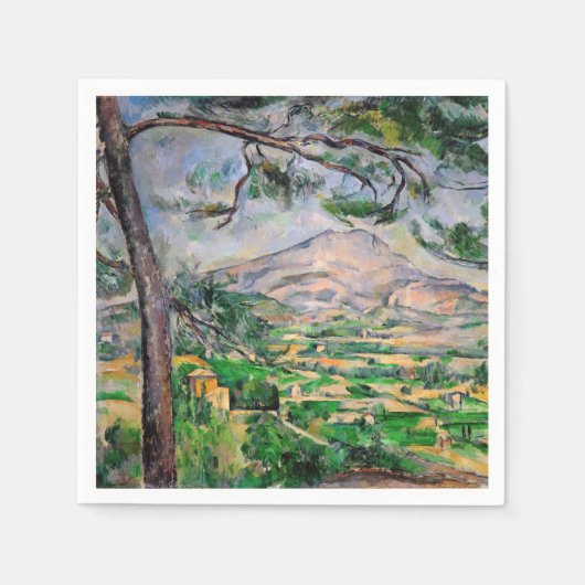 Paul Cezanne - Mont Sainte-Victoire en Large Pine Servet (Voorkant)