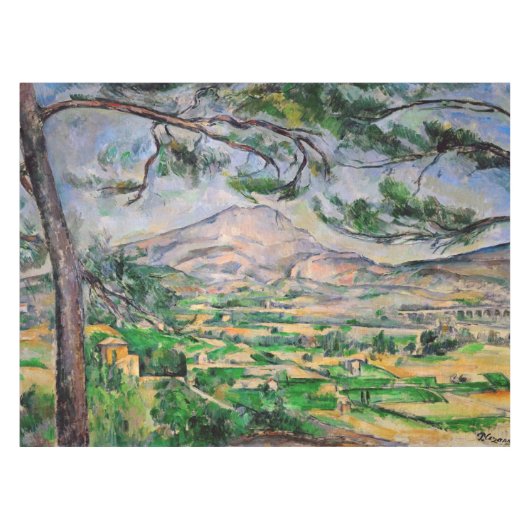 Paul Cezanne - Mont Sainte-Victoire en Large Pine Tafelkleed (Voorkant (Horizontaal))