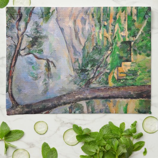 Paul Cezanne - Mont Sainte-Victoire en Large Pine Theedoek (Gevouwen)