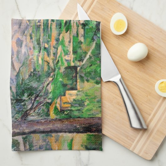 Paul Cezanne - Mont Sainte-Victoire en Large Pine Theedoek (Quarter Fold)