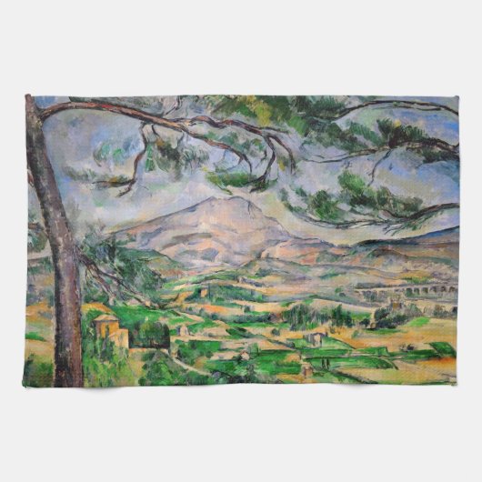 Paul Cezanne - Mont Sainte-Victoire en Large Pine Theedoek (Horizontaal)