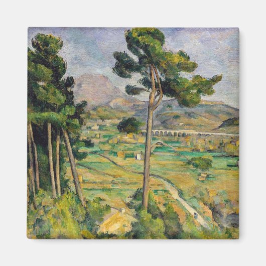 Paul Cezanne - Mont Sainte-Victoire en Viaduct Magneet (Voorkant)