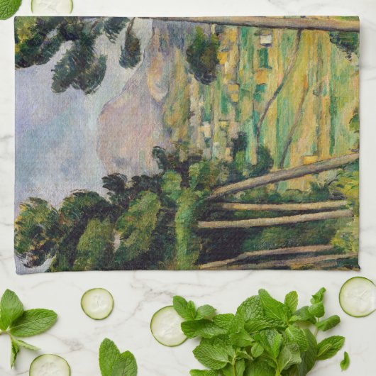 Paul Cezanne - Mont Sainte-Victoire en Viaduct Theedoek (Gevouwen)