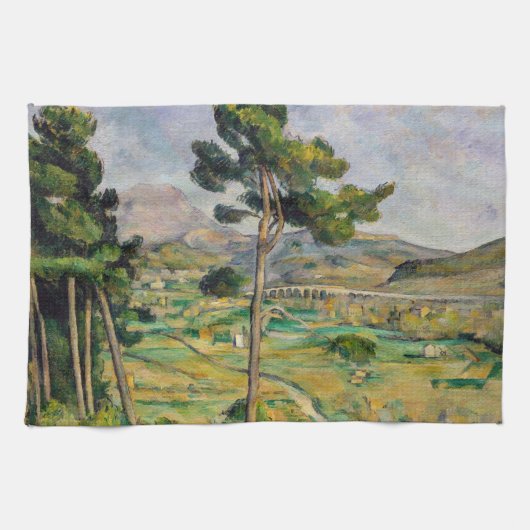 Paul Cezanne - Mont Sainte-Victoire en Viaduct Theedoek (Horizontaal)