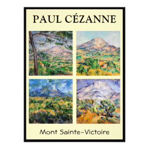 Paul Cezanne - Mont Sainte-Victoire-selectie Foto Afdruk