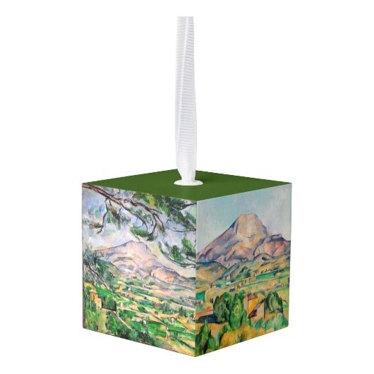 Paul Cezanne - Mont Sainte-Victoire-selectie Kubus Ornament (Achter hoekig)