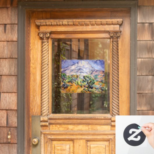 Paul Cezanne - Mont Sainte-Victoire, Tholonet Road Raamsticker (Huis Deur)
