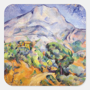Paul Cezanne - Mont Sainte-Victoire, Tholonet Road Vierkante Sticker