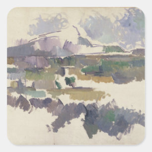 Paul Cezanne Montagne Sainte-Victoire, 1904-05 Vierkante Sticker